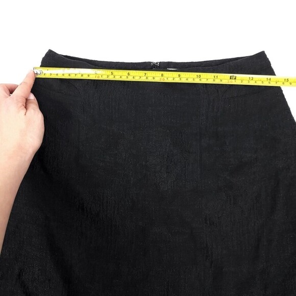 HELMUT LANG Jacquard High Rise Micro Mini Skirt in Black Textured Wool Small - Picture 12 of 14